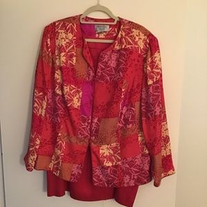 Woman’s two piece skirt suit